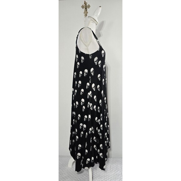 Torrid Skull Super Soft Knits Hi Low Maxi Dress Plus Size 0 Gothic Skulls Lounge - Picture 11 of 12
